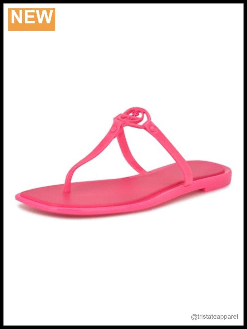Nine West Dacota Slip-On Flat Sandal Square Toe Casual